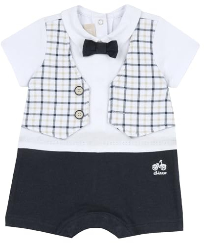 Chicco, Tutina Neonato, Pagliaccetto Neonato con Comoda Apertura con Bottoncini, in Morbido Cotone, Lavabile in Lavatrice, Abbigliamento Neonato 0-24 Mesi, Designed in Italy
