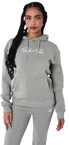 Sweat à Capuche Femme Signature Olive S