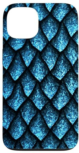 iPhone 13 Dragon Scale Blue Fantasy Phone Cover Case