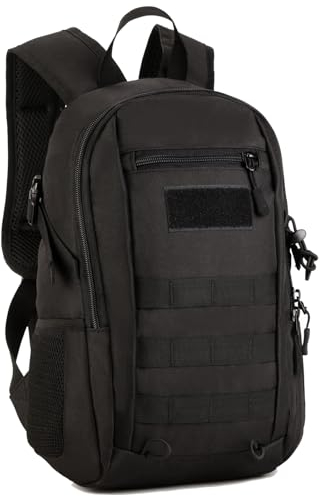 ZHIERNA Taktischer Rucksäcke für Fahrrad Wandern Spazieren Klettern Bergsteigen Radfahren Rucksack Molle Schultasche Daypack Schulrucksack Unitasche Laptoptasche für Outdoor Sport