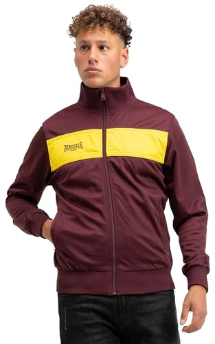 Lonsdale Herren-Trainingsjacke, schmale Passform Sportjacke aus Polyester | Leichte Jacke mit Reißverschlusstaschen und elastischen Bündchen, bequeme Passform zum Laufen und für den Freizeiteinsatz