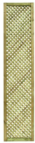 Onlywood Grigliato in Legno per esterno PRIVACY a maglia stretta 2 x 2 cm - Traliccio balcone e terrazzo in legno trattato in Autoclave 45 x 183 h. cm