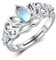 ONEFINITY Lotus Ring 925 Sterling Silber Verstellbare Ringe Mondstein Lotus Blume Schmuck Geschenke für Damen
