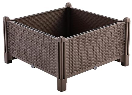 Hochbeet für den Garten, Rattan, erhöhtes Gartenbeet, 3 Größen