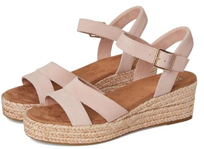 TOMS Audrey, Sandalias con cuña Tipo Alpargatas Mujer, Gamuza Rosa pálido, 36.5 EU