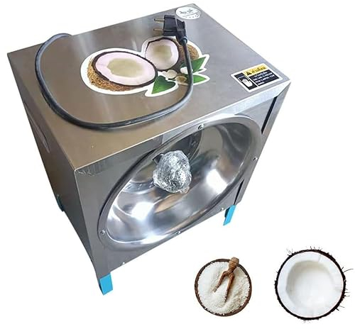 ZJWXXN Electric Commercial Coconut Grater, 300W Coconut Grater Scraper Shredder, 50-60pcs/hour, Coconut Plup Planer for Coconut Processing Store, Restaurant, Bakery.