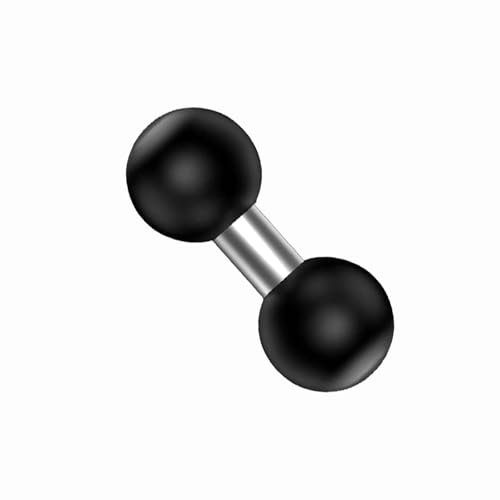 YIMINGYINUO 25mm / 1 inch Ball to 1 Ball Extension Ball Adapter Compatible with RAM Mounts B Size for Standard Dual Ball Socket Arms (Black 1)