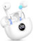 Cuffie Bluetooth, 2024 Auricolari Bluetooth 5.3 Stereo con 4 HD ENC Mic, Cuffie Wireless In Ear Cancellazione Rumore, 40 Ore Cuffie Senza Fili IP7 Impermeabile, Cuffiette Bluetooth LED Display, bianco