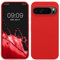kwmobile Carcasa Compatible con Google Pixel 9 Pro XL Funda - Case TPU y Silicona antigolpes - Apto Carga inalámbrica - Rojo clásico