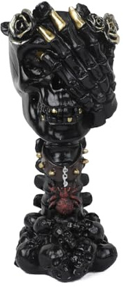 Skull Vase Indoor Realistic Delicate Skull Head Plant Pot Container Halloween Gothic Vintage Resin Flowers Planter Floral Novelty Vase Home Decorations Accessories Gifts