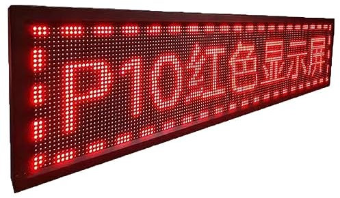 Panneau d'affichage numérique LED à affichage programmable à LED, panneau extérieur défilant avec haute résolution P10 LED haute luminosité programmable et résolution HD (taille : 100 x 19 cm)