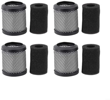 Emiif Filtro di ricambio per aspirapolvere Hoover T116 per aspirapolvere serie H 100, lavabile e riutilizzabile, set di 4 filtri post motore