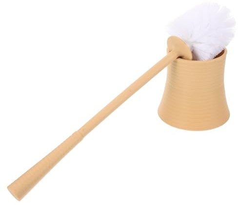 Amosfun Wc-Home Toilettenbürste Reinigungsbürste Mit Sockel Aufbewahrung Beige