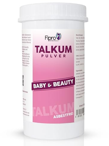 Fipro Minerals Talkum-Puder 4x300g Streudose aus 100% Talk | Kosmetik Talkumpulver fein asbestfrei - Verwendbar als Kompaktpuder | Körperpuder | Intimpuder| Fußpuder | Rasierpuder | Gesichtpuder