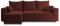 4ALL HOME Ecksofa mit Schlaffunktion Tobi 246x145 cm - Couch - Sofa mit Bettkasten - Eckcouch - L-Form - Schlaffsofa - Schlafsofa mit Bettkasten - Universal (Velo 628 Rotwein)