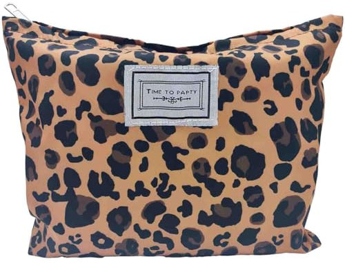 Bikasun Trousse de Toilette Voyage Femme Léopard Trousse de Maquillage pour Femme Marron léopard, Trousse de Toilette pour Femme et Fille avec Fermeture éclair