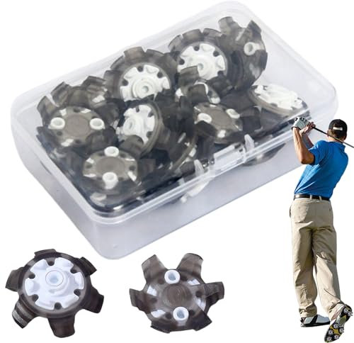 Chaies Pinchos de golf para todos los zapatos de golf, juego de 18 cómodos tacos para correr, tenis, trail entrenamiento, con adherencia optimizada