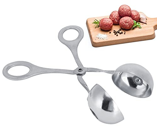 Nikou Pelle à boulettes de viande en acier inoxydable, pince à boulettes de viande, accessoires de cuisine, gadgets de cuisine, pince à boulettes de viande robuste, idéale pour un usage domestique