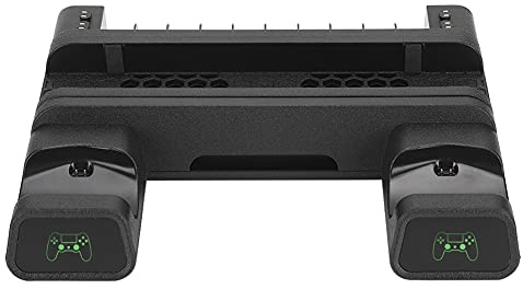 BONKZEBU Base de Ventilador de Disipación de Calor ABS de Alta Calidad para Controlador - SLIM/PRO, Cargador Dual con Luz LED, Ideal para Entusiastas de los Juegos