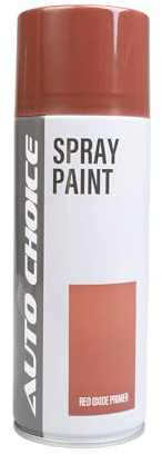 Auto Choice Red Oxide Spray Paint 400ml – Multi Surface Aerosol Paint for Metal, Plastic, Wood & Automotive Use, Fast Drying, Durable Finish, Fade & Weather Resistant