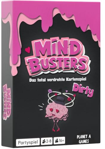 Planet A Mind Busters Dirty Kartenspiel & Partyspiel | Dirty! Begriffe erraten, Geräusche erkennen, Pantomime meistern und rückwärts lesen. Für Spieleabende mit Freunden.