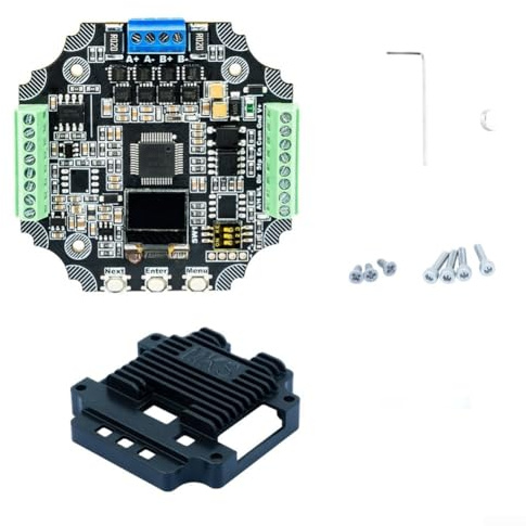 Schrittmotor-Treiber für MKS SERVO57D, 57er Closed-Loop mit FOC, RS485/CAN, MODBUS-RTU, Aluminiumgehäuse, OLED-Display, bis 5,2A, für Industrieautomation