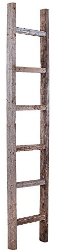 BARNWOODUSA Rustic Decorative Ladder - 100% Upcycled Wood (72 x 12 x 1.5, Weathered Gray)