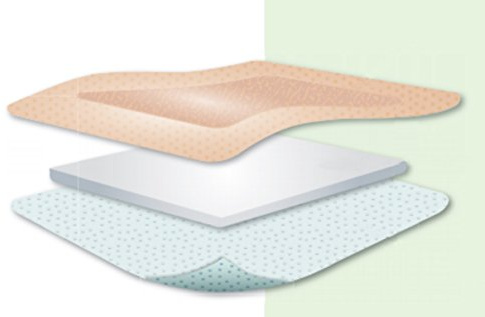 Kliniderm Foam Silicone Lite Border Square Dressing, 15 x 15 cm