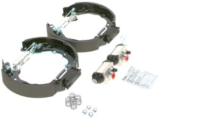 BOSCH Bremsbackensatz 0204114686 | Kompatibel mit: NISSAN MICRA IV, NOTE