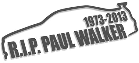 Decus R.I.P. Paul Walker L 0111 (grau) // Sticker OEM JDM Style Aufkleber