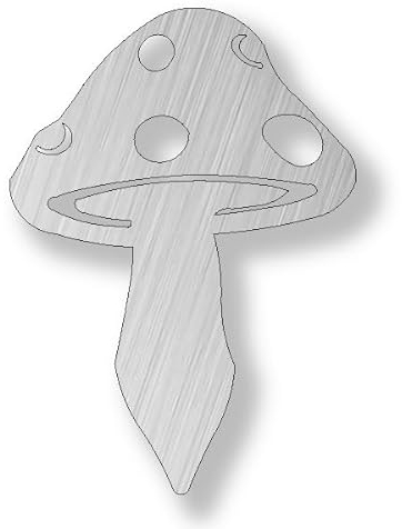 ARTTEC Pilz 2 (Gartenstecker) (groß, Edelstahl) - hochwertige Gartendeko aus Metall - Elstahldeko für Garten, Balkon & Terasse - Metall Gartenstecker - Made in Germany