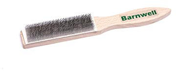 Barnwell 210mm x 25mm Hand Metal Wood Engineers File Cleaning Wire Brush Card Wooden Handle