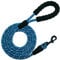 MayPaw 7FT/8FT/10FT Strong Rope Dog Lead, 1/2 Thick Heavy Duty Climbing Nylon Medium Large Dog Lead with Soft Padded Handle for Outdoor Pets Walking Playing Exploring (Blue, 10 foot)