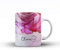 iCaseDesigner Personalised Watercolour Marble Name with Heart Ceramic Mug - 1. Red & Pink