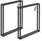 LAMO Manufaktur Tischbeine für Schreibtisch Esstisch, Frame, Vierkantprofil 20x20 mm, Tischgestell 70x72 cm (BxH), Schwarz, 2 Stück, LTS-18-L-EE-9005
