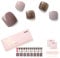 NAILOG Semi Cured Gel Nail Strips, Toe Nail Polish Strips with Glossy Gel Finishing | 32 Pieces Long Lasting Pedi Nail Wrap | Gray, Purple, Glitter | Last Night