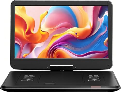 Yoton DVD Portatile 17,5, Auto Casa, Schermo 15,6, Batteria 6H, USB SD