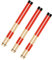 YOUEON 3 Paar 40 cm Bambus Hot Rods Drumsticks, Hergestellt aus 19 Bambusdübeln, Rods Drum Brushes, 5A Drumsticks für Jazz, Rock Band, Folk, Small Venue und Acoustic Performance, Rot