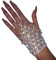 Prosy Strass Armband Ring Silber Kette Kristall Armreif Finger Ring Armbänder Hochzeit Hand Harness Zubehör für Frauen und Mädchen