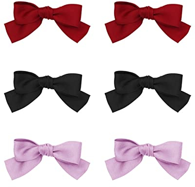 XPEX 6 Stück Haarschleifen, Haarschleifen, Cheerleaderschleifen, Bulk-Haarschleifen, Cheerleaderschleifen, Cheerleader-Pferdeschwanzhalter für Kleinkinder, Mädchen, Haargummis für Teenager