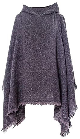 Damen Schal Herbst, Grau Schal Damen Scarf Polyester Hut Schal Cape Halstuch 135x135CM Winter Weich Warm