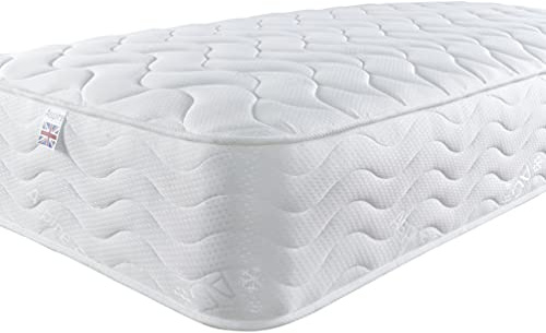 Aspire Beds Comfort Premium Aspire-Cool Touch Memory Foam & Eco Foam Sleep Layer System Bonnell Spring Essentials Value Matratze, Polyurethan-Schaum Schaumstoff, Weißer Rand, Small Single