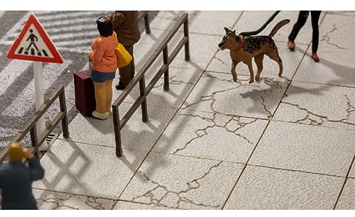 NOCH Großformat-Beton-Platten, realistische Modellbau Platten, 40 Stück für Spur H0 perfekt für Gehwege und Plätze