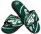 FOCO New York Jets NFL Colorblock Big Logo Gel Slide Black Green Badelatschen Hausschuhe - M