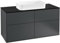 Villeroy & Boch Finion Waschtischunterschrank, 1200x603x501mm, Abdeckplatte Black Matt, F26200HG, Farbe: Midnight Blue Matt Lacquer
