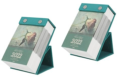 STOBOK 2st Abreißbarer Tischkalender Mit Ölgemälde Terminplaner 2022 Kalender 2022 Wandkalender 2022 Schreibtisch Schreibtischunterlage Tischkalender 2020 Multifunktion Büro Foto Papier