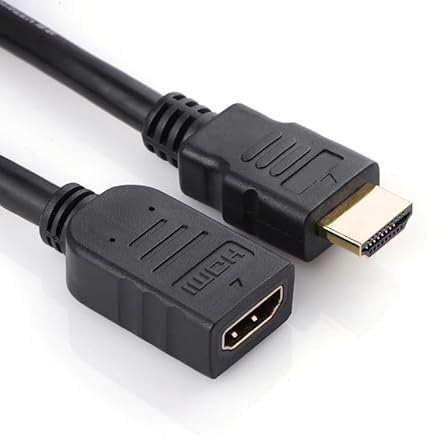 iCables HDMI Extension Cable - HDMI 2.0 supports 4K@60Hz, 3D, HDR, ARC, 18Gbps, Ethernet - Extender Male to Female Adapter - Compatible with TV Stick, Roku, PC, Xbox, PS5/PS4, Switch and more