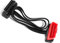 CGEAMDY OBD2-Verlängerungskabel, OBD2 16 Pin Verlängerung Male auf Dual Female Verlängerungskabel Adapter, Stecker auf Buchse Verlängerungskabel Draht Flach Adapter
