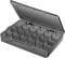 Gbivbe 24 Grids Extra Large Plastic Craft Storage Box, Black Plastic Organizer Container Compartment Bead Storage Box with Adjustable Dividers for Earring Jewelry Seed and Small Parts