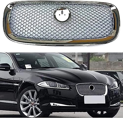 Auto Frontschürze Grill für Jaguar XF 2012 2013 2014 2015,Frontgrill Mittel netz gitter Montage rahmen abdeckung Außen Bodykit Teil